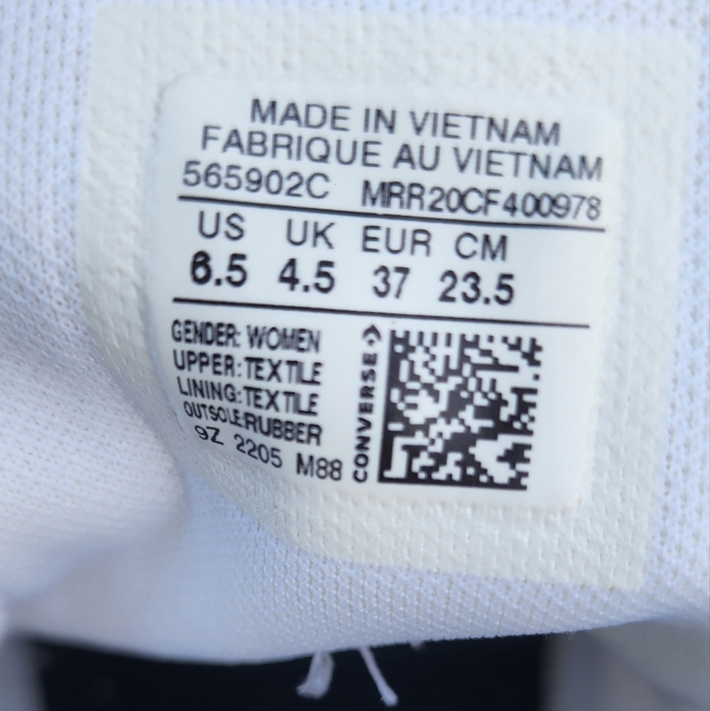 Converse White High-Top Sneakers Classic Design - Picture 10 of 10